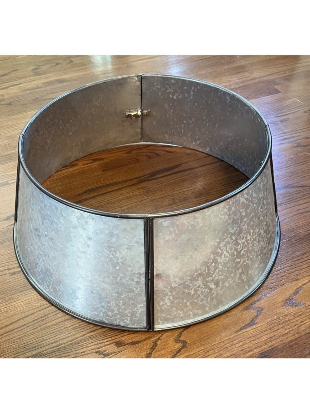 21” Galvanized Metal Christmas Tree Collar ~ 10” Tall